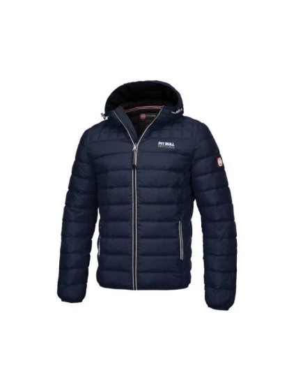Pit Bull West Coast Padded model 21927423 pánská zimní bunda tmavě modrá s kapucí