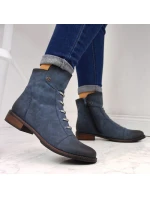 Dámské boty s ozdobami zateplené modré Jezzi Dámské boty s ozdobami zateplené modré Jezzi