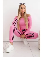 Sada s dvojitými pruhy světle růžová Sada s dvojitými pruhy světle růžová