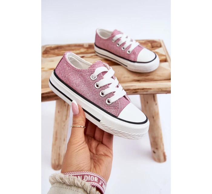 Dětské tenisky vázané Špinavě růžová Wella Dětské tenisky vázané Špinavě růžová Wella