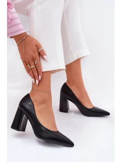 Elegantní Lodičky Na Podpatku Černé model 21690112 - VINCEZA
