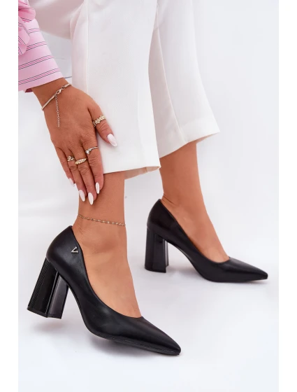 Elegantní Lodičky Na Podpatku Černé model 21690112 - VINCEZA