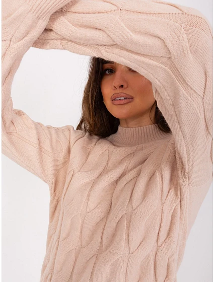 Sweter AT SW model 19005792 beżowy - FPrice Sweter AT SW model 19005792 beżowy - FPrice