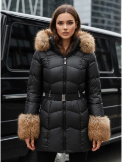 Dámská zimní prošívaná bunda s kapucí černá FashionStreet TY5320