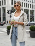 Dámská přechodná bunda parka béžová Dstreet model 21995964 - FashionStreet Dámská přechodná bunda parka béžová Dstreet model 21995964 - FashionStreet
