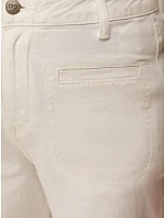 Dámské džíny s vysokým pasem a širokými nohavicemi krémové FashionStreet UY2938