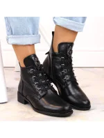 Ploché zateplené boty na podpatku Jezzi W JEZ412A černá Ploché zateplené boty na podpatku Jezzi W JEZ412A černá