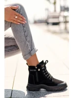 Zateplené semišové dámské botky Trapery černé Jailina Zateplené semišové dámské botky Trapery černé Jailina