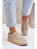 Zateplené Dámské Tenisky Big Star model 21676078 Béžové - Big Star Shoes Zateplené Dámské Tenisky Big Star model 21676078 Béžové - Big Star Shoes