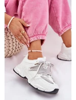 Tenisky Sportovní Boty Dámské S Dvojitým Šněrováním Bílé Efobell Tenisky Sportovní Boty Dámské S Dvojitým Šněrováním Bílé Efobell