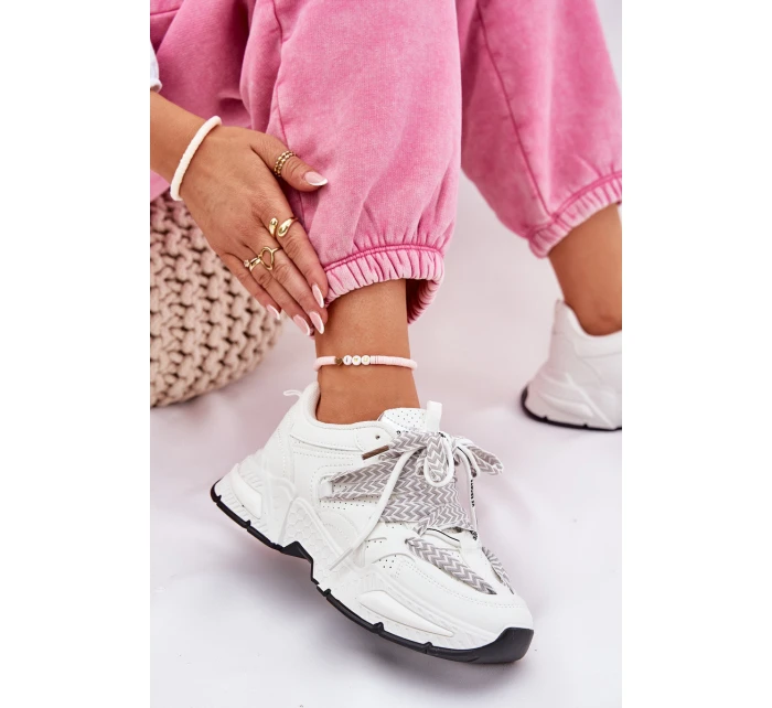 Tenisky Sportovní Boty Dámské S Dvojitým Šněrováním Bílé Efobell Tenisky Sportovní Boty Dámské S Dvojitým Šněrováním Bílé Efobell