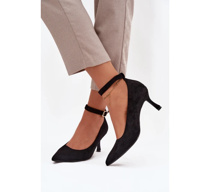 lodičky s podpatkem a s eko černé model 21757656 - Boto lodičky s podpatkem a s eko černé model 21757656 - Boto