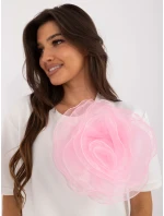 Bluzka LK BZ model 20742497 biało różowy - FPrice Bluzka LK BZ model 20742497 biało różowy - FPrice