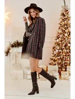 Dámské kozačky na vysokém podpatku s ozdobným černá model 21881021 - Kesi Dámské kozačky na vysokém podpatku s ozdobným černá model 21881021 - Kesi