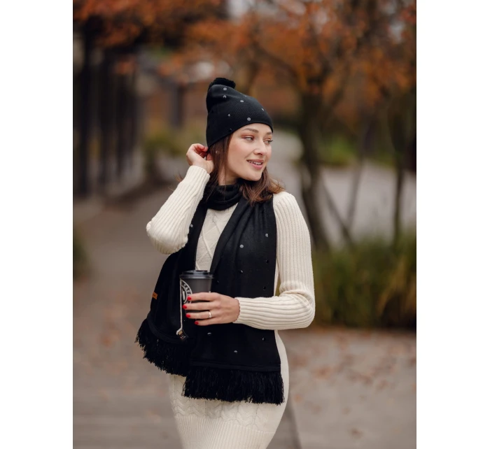 Dámský set šály a čepice Vuch Nurit Set Black Dámský set šály a čepice Vuch Nurit Set Black