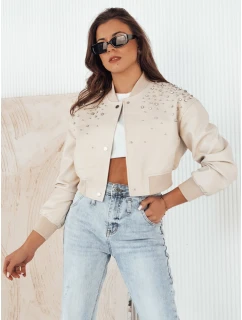 Dámská kožená bunda PRIDA béžová FashionStreet TY4265