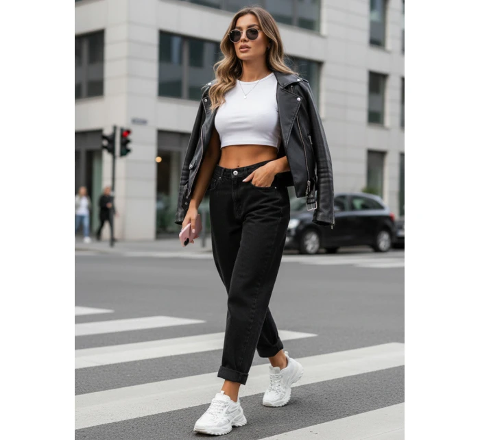 damskie mom fit stan czarne model 22029989 - FashionStreet