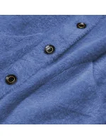 Světle modrý krátký přehoz přes oblečení typu alpaka na knoflíky model 18035566 - MADE IN ITALY