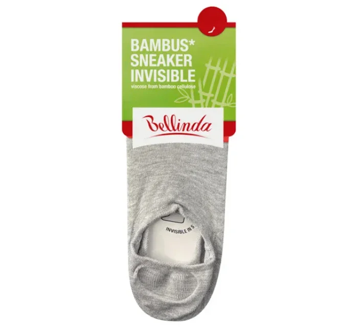 Dámské ponožky invisible BAMBUS SNEAKER SOCKS - BELLINDA - šedá