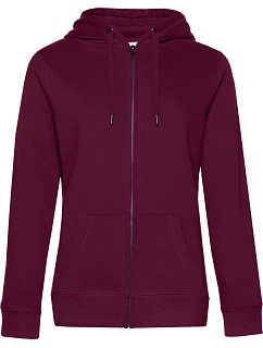 B&C QUEEN Zipped Dámská mikina s kapucí dark cherry model 22536275