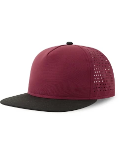 Atlantis Headwear Bank Five-S 5 panelová kšiltovka 33.0232 burgundy/black