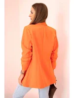 Elegantní sako s klopami tmavě oranžová