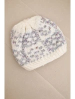 Dámská zimní vlněná čepice s ozdobnými krystalky K399 černá