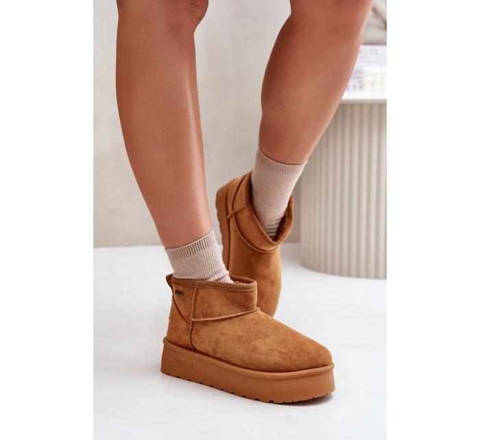 Nízké Sněhule Na Platformě Big Star model 21676190 Camel - Big Star Shoes Nízké Sněhule Na Platformě Big Star model 21676190 Camel - Big Star Shoes