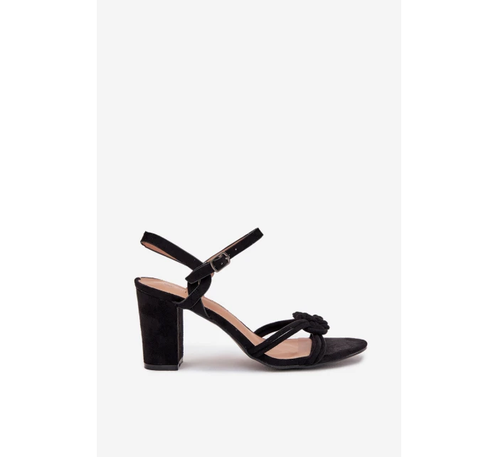 Dámské sandály na podpatku černé Mavira Dámské sandály na podpatku černé Mavira