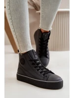 Dámské Zateplené Tenisky Z Eko Kůže Big Star Černé Dámské Zateplené Tenisky Z Eko Kůže Big Star Černé