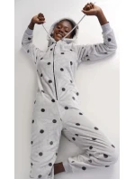 Dámský overal Puntík Šedá vzor - Vienetta Dámský overal Puntík Šedá vzor - Vienetta