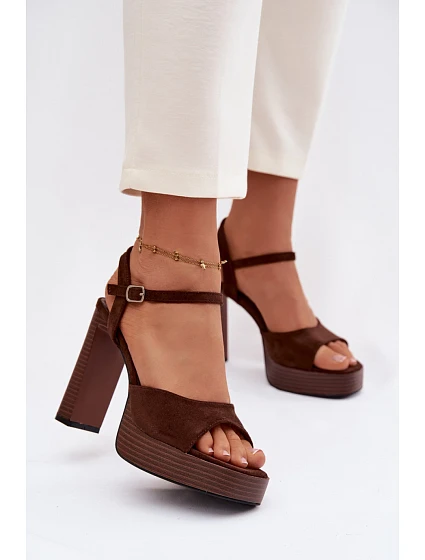 Sandály na podpatku model 226119 Step in style Sandály na podpatku model 226119 Step in style