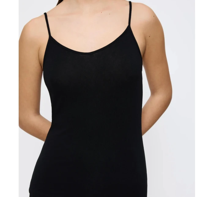 Beauty Layers Spaghetti Top Wool - BLACK - TRIUMPH BLACK - TRIUMPH