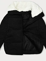 Dámská manšestrová bunda s vysokým stojáčkem J Style černá (5M3230-392)