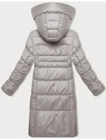 Šedá dámská zimní bunda s kontrastní podšívkou model 21248812 - Glakate
