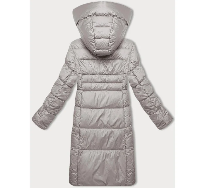 Šedá dámská zimní bunda s kontrastní podšívkou model 21248812 - Glakate