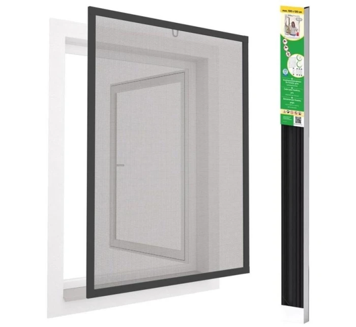 MOSKYTIÉRA DO OKNA ALU 100X120 ANTRACITOVÁ