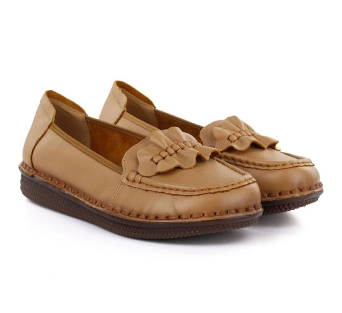 Dámské kožené mokasíny polobotky camel Artiker 58C1504 Dámské kožené mokasíny polobotky camel Artiker 58C1504