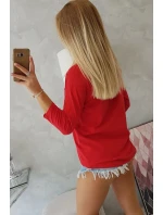 Halenka s potiskem Star Style červená Halenka s potiskem Star Style červená