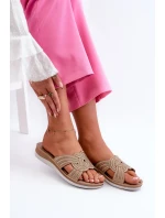 Pohodlné dámské žabky s  béžové model 21664619 - Inblu