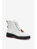 Kožené Boty Tropy Dámské Na Zip Bílé Artiker 55C0515