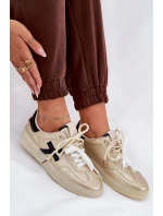 Nízké dámské sportovní boty zlaté model 21685903 - Boto Nízké dámské sportovní boty zlaté model 21685903 - Boto