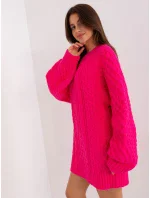 Sweter AT SW  fuksjowy model 18917492 - FPrice