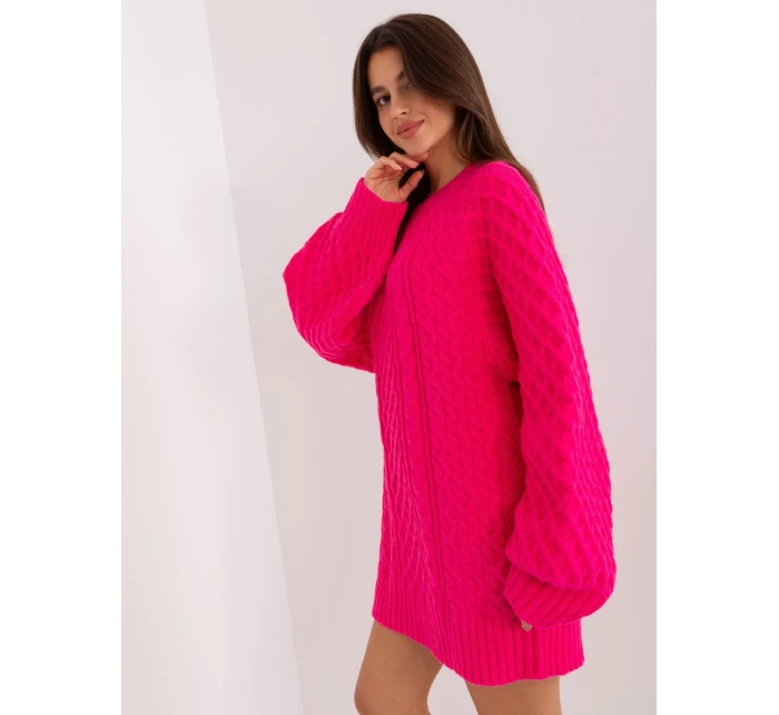 Sweter AT SW  fuksjowy model 18917492 - FPrice