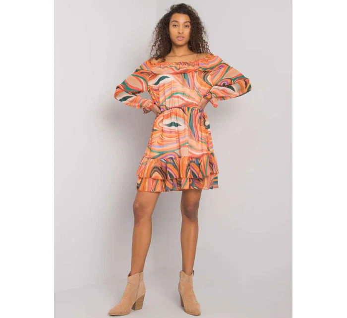 Šaty DHJ SK oranžová model 16283480 - FPrice Šaty DHJ SK oranžová model 16283480 - FPrice