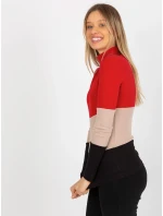 Dámská halenka RV BZ 8465 model 18310005 černá a červená - FPrice Dámská halenka RV BZ 8465 model 18310005 černá a červená - FPrice