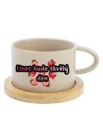 Personalizovaný keramický hrníček Makronka s ovocem a textem 