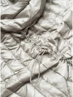 Lesklá béžová dámská prošívaná bunda model 16994025 - MINORITY