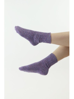 Pletené ponožky Thermona modro-fialové