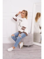 Zateplená mikina Malibu ecru+mocca